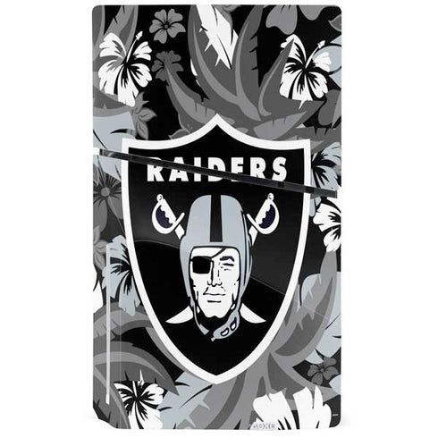NFL Las Vegas Raiders Tropical Print PS5 Slim Disk Console Skin
