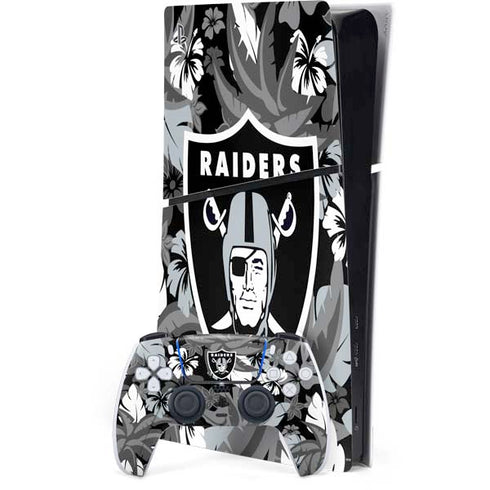 NFL Las Vegas Raiders Tropical Print PS5 Slim Digital Edition Bundle Skin
