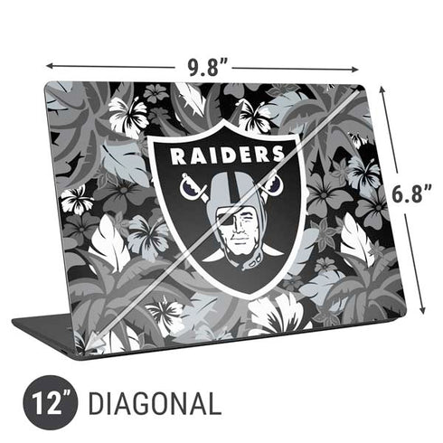 NFL Las Vegas Raiders Tropical Print Universal Laptop 12in (9.8 x 6.8in) Skin
