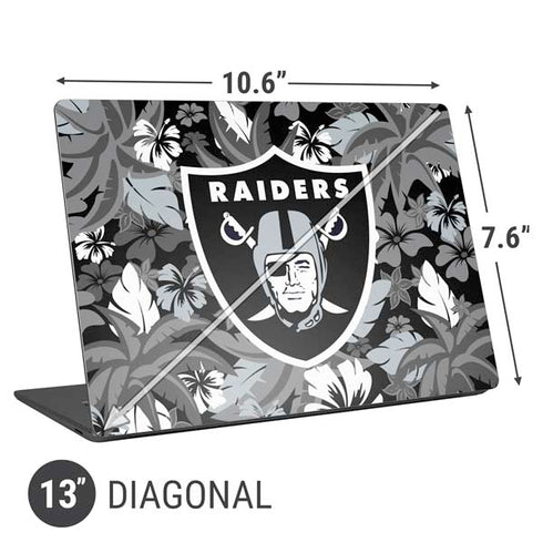 NFL Las Vegas Raiders Tropical Print Universal Laptop 13in (10.6 x 7.6in) Skin