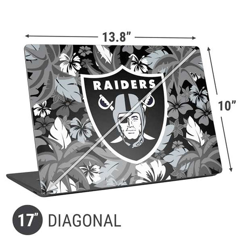 NFL Las Vegas Raiders Tropical Print Universal Laptop 17in (13.8 x 10in) Skin