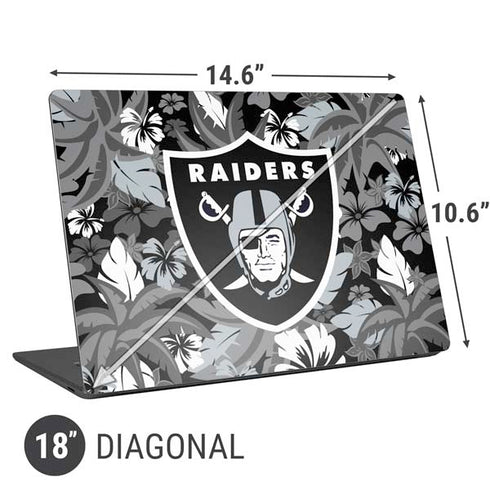 NFL Las Vegas Raiders Tropical Print Universal Laptop 18in (14.6 x 10.6in) Skin