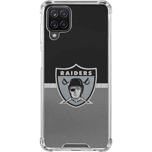 NFL Las Vegas Raiders Vintage Galaxy A12 Clear Case