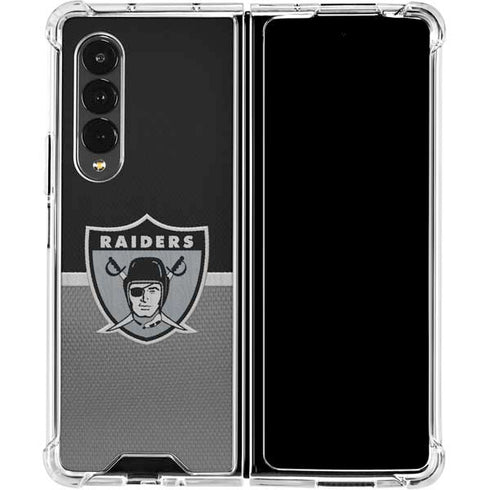 NFL Las Vegas Raiders Vintage Galaxy Z Fold4 5G Clear Case