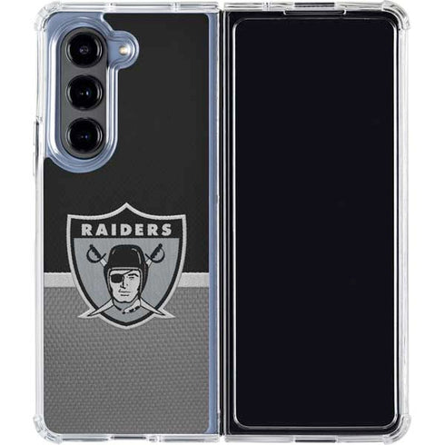 NFL Las Vegas Raiders Vintage Galaxy Z Fold5 5G Clear Case