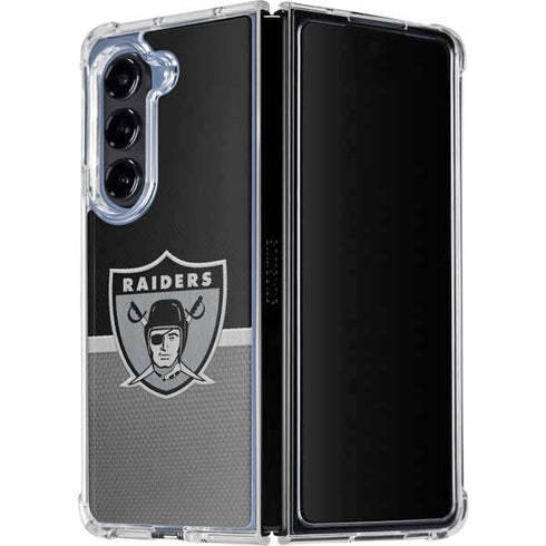 NFL Las Vegas Raiders Vintage Galaxy Z Fold5 5G Clear Case