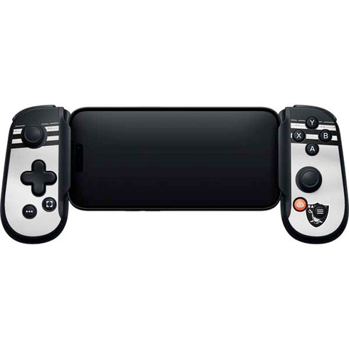 NFL Las Vegas Raiders White Striped Backbone One for iPhone Game Controller Skin