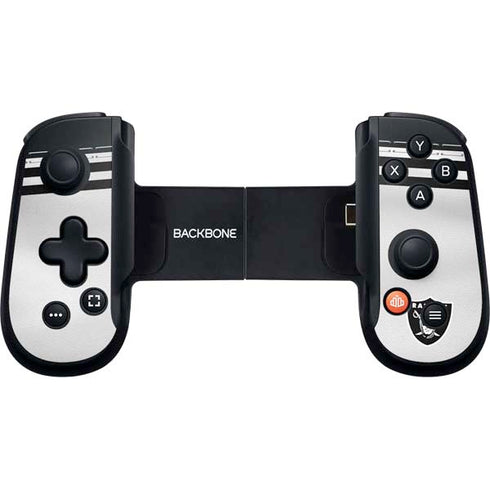 NFL Las Vegas Raiders White Striped Backbone One for iPhone Game Controller Skin