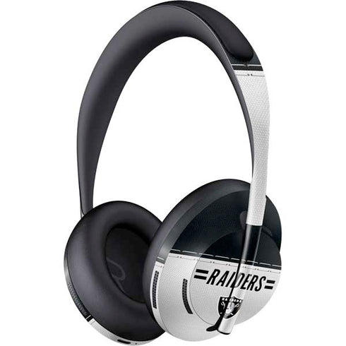 NFL Las Vegas Raiders White Striped Bose Noise Cancelling Headphones 700 Skin