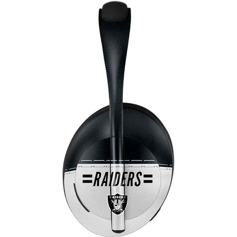 NFL Las Vegas Raiders White Striped Bose Noise Cancelling Headphones 700 Skin