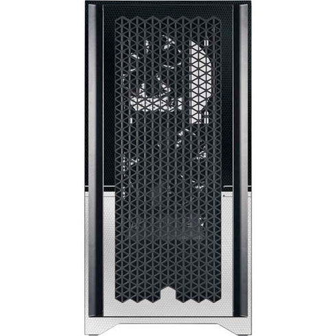 NFL Las Vegas Raiders White Striped Corsair 4000D Tempered Glass Mid-Tower ATX Case Skin