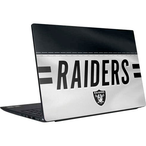 NFL Las Vegas Raiders White Striped Dell Vostro Skin