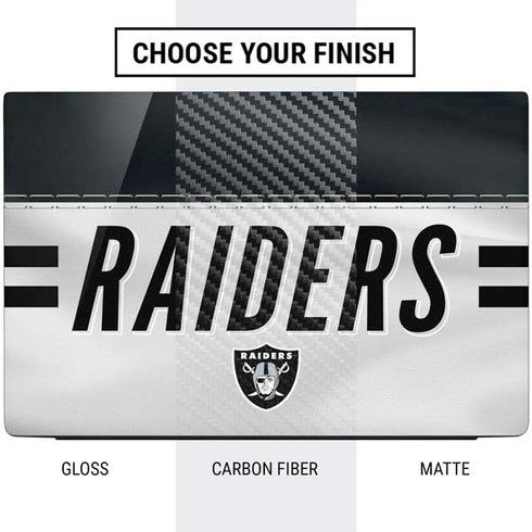NFL Las Vegas Raiders White Striped Dell Vostro Skin
