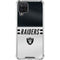 NFL Las Vegas Raiders White Striped Galaxy A12 Clear Case