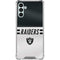 NFL Las Vegas Raiders White Striped Galaxy A13 5G Clear Case