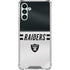 NFL Las Vegas Raiders White Striped Galaxy A13 5G Clear Case
