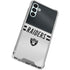 NFL Las Vegas Raiders White Striped Galaxy A13 5G Clear Case