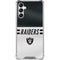 NFL Las Vegas Raiders White Striped Galaxy A14 5G Clear Case