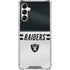 NFL Las Vegas Raiders White Striped Galaxy A14 5G Clear Case