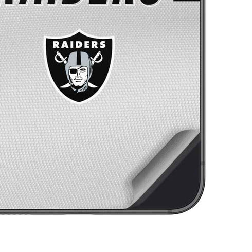 NFL Las Vegas Raiders White Striped Galaxy A14 5G Skin