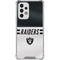 NFL Las Vegas Raiders White Striped Galaxy A33 5G Clear Case