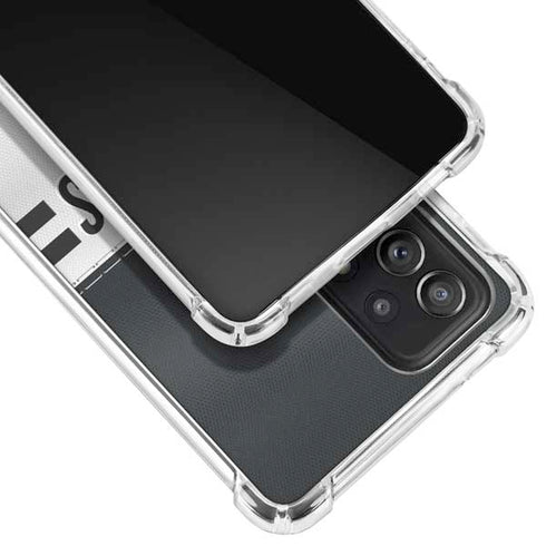 NFL Las Vegas Raiders White Striped Galaxy A52 5G Clear Case