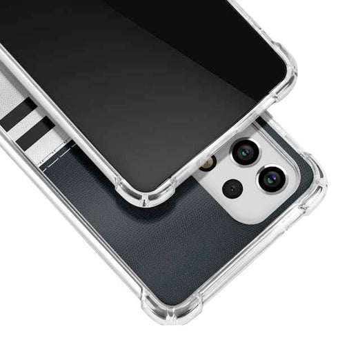 NFL Las Vegas Raiders White Striped Galaxy A53 5G Clear Case