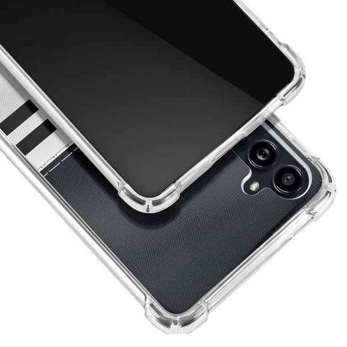 NFL Las Vegas Raiders White Striped Galaxy A54 5G Clear Case