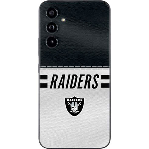 NFL Las Vegas Raiders White Striped Galaxy A54 5G Skin
