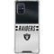 NFL Las Vegas Raiders White Striped Galaxy A71 5G Clear Case