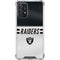 NFL Las Vegas Raiders White Striped Galaxy A72 5G Clear Case