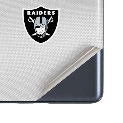 NFL Las Vegas Raiders White Striped Galaxy S20 Fan Edition Skin