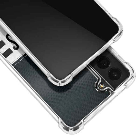 NFL Las Vegas Raiders White Striped Galaxy S21 5G Clear Case