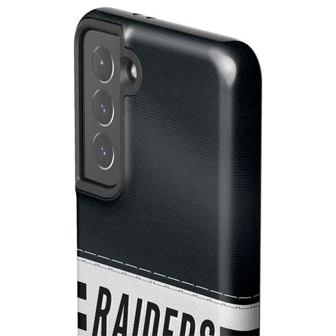 NFL Las Vegas Raiders White Striped Galaxy S21 5G Pro Case