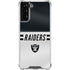 NFL Las Vegas Raiders White Striped Galaxy S21 FE Clear Case