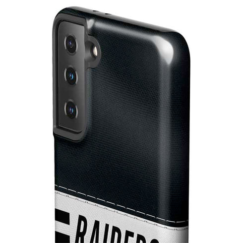 NFL Las Vegas Raiders White Striped Galaxy S21 Plus 5G Pro Case