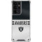 NFL Las Vegas Raiders White Striped Galaxy S21 Ultra 5G Clear Case