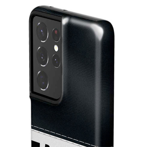 NFL Las Vegas Raiders White Striped Galaxy S21 Ultra 5G Pro Case