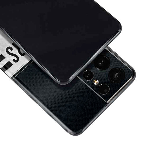 NFL Las Vegas Raiders White Striped Galaxy S21 Ultra 5G Skin