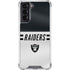 NFL Las Vegas Raiders White Striped Galaxy S22 Clear Case