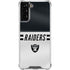NFL Las Vegas Raiders White Striped Galaxy S22 Plus Clear Case