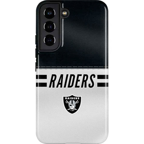 NFL Las Vegas Raiders White Striped Galaxy S22 Pro Case