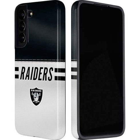 NFL Las Vegas Raiders White Striped Galaxy S22 Pro Case