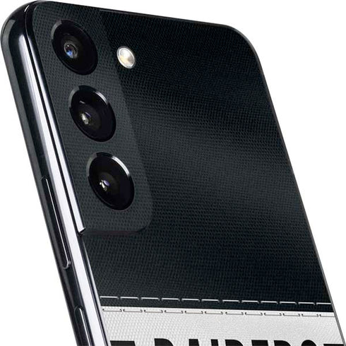 NFL Las Vegas Raiders White Striped Galaxy S22 Skin