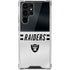 NFL Las Vegas Raiders White Striped Galaxy S22 Ultra Clear Case