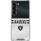 NFL Las Vegas Raiders White Striped Galaxy S23 Clear Case