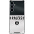 NFL Las Vegas Raiders White Striped Galaxy S23 FE Clear Case