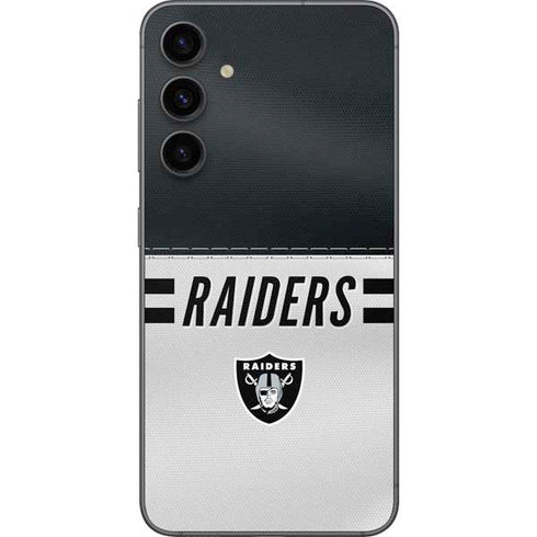 NFL Las Vegas Raiders White Striped Galaxy S23 FE Skin