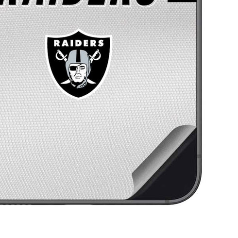 NFL Las Vegas Raiders White Striped Galaxy S23 FE Skin