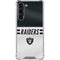 NFL Las Vegas Raiders White Striped Galaxy S23 Plus Clear Case